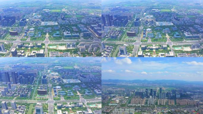 余杭未来科技城航拍城市素材4K大景