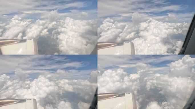 飞机云层之上镜头4K