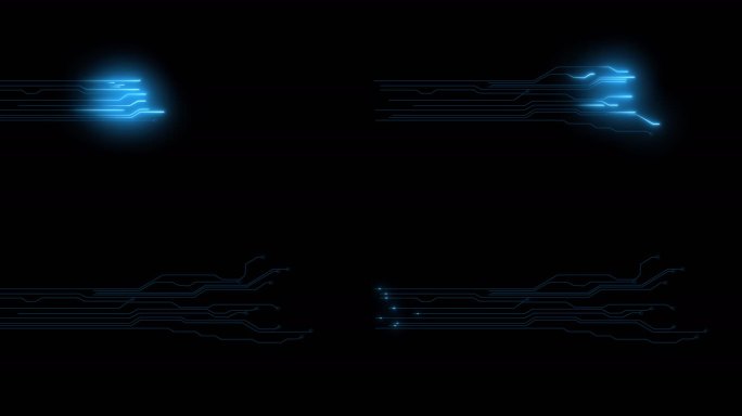 电路板 （ae模板）电流 流动 全息线条