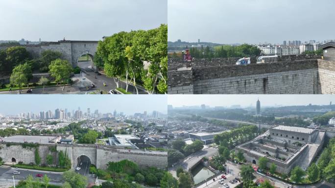2K南京中华门明城墙外景航拍