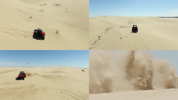 沙漠越野车航拍