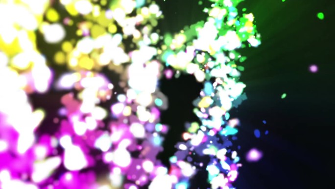 彩色粒子组合文字特效发光