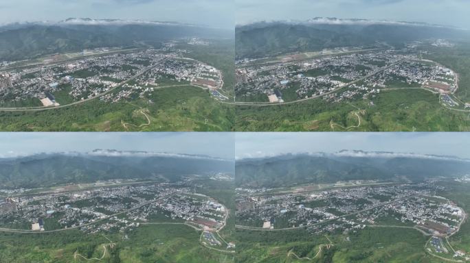 航拍商洛市丹凤县