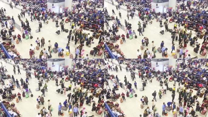 火车站 人流 旅客 客流 旅途 候车厅
