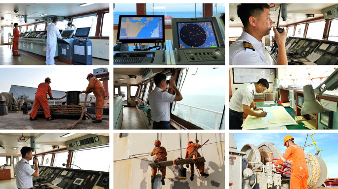 【4K】船长 船员 水手工作 多镜头合集