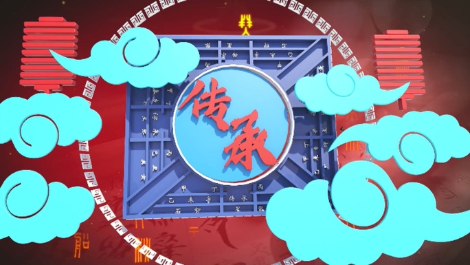 中国风片头动画AE/C4D模板