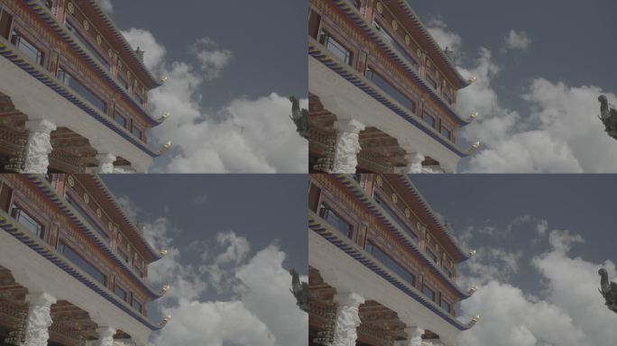 昌列寺建筑延时摄影