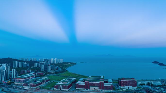 中山大学/暮曙光/夜景/珠海高新区延时