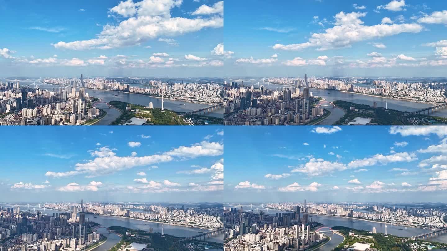 武汉城市航拍大景4K延时航拍