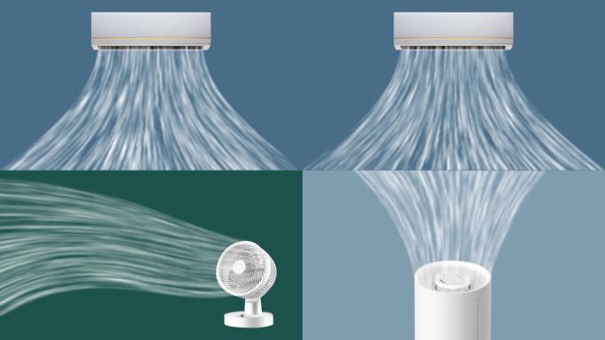 4K时尚空调出风风扇加湿器吹风