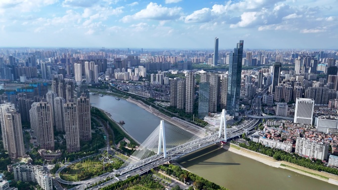 武汉市月湖桥4K航拍