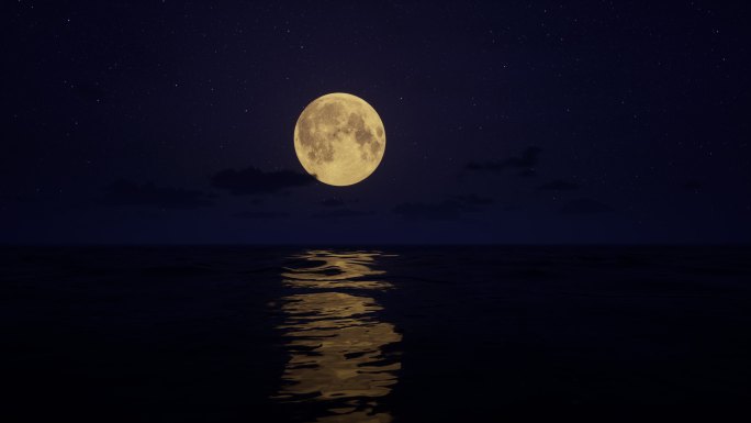 海上升明月视频素材