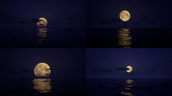 海上升明月视频素材