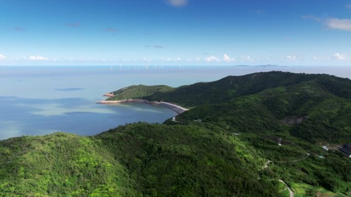 台州玉环沙门镇日岙后沙石头滩大海航拍延时