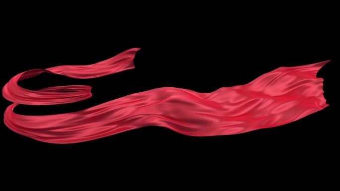 红绸飘带无缝循环动画
