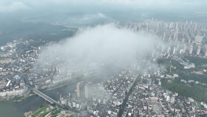 南平市建阳区航拍福建城市建筑高空俯拍鸟瞰