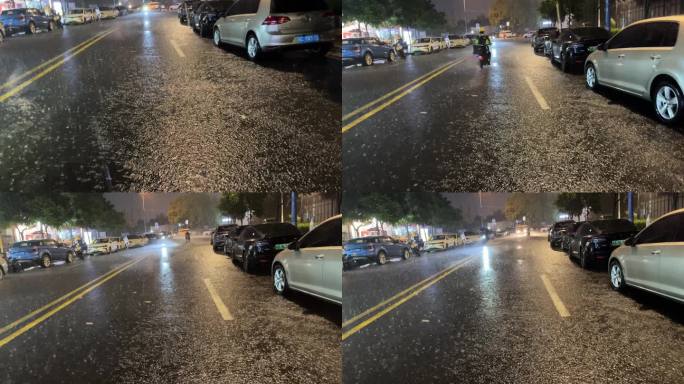 下雨的夜晚与街道