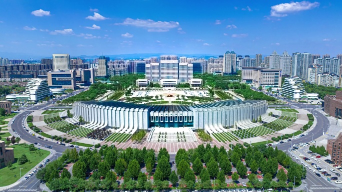 新乡市政府新乡航拍新乡延时