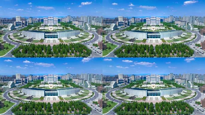 新乡市政府新乡航拍新乡延时