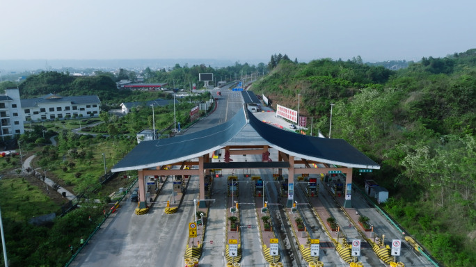 湖北来凤县城市航拍来凤大道城市建设