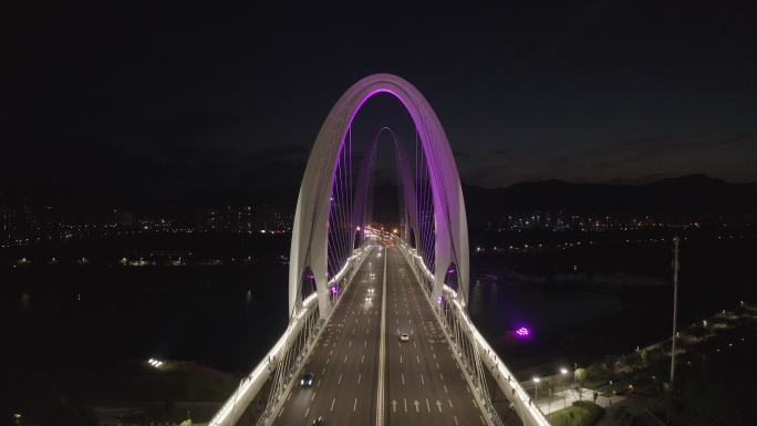 首钢大桥航拍4K高清夜景