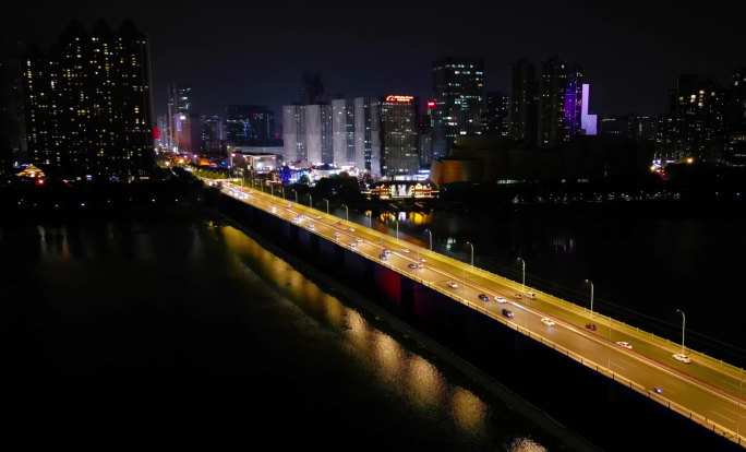 武汉沙湖大桥夜景