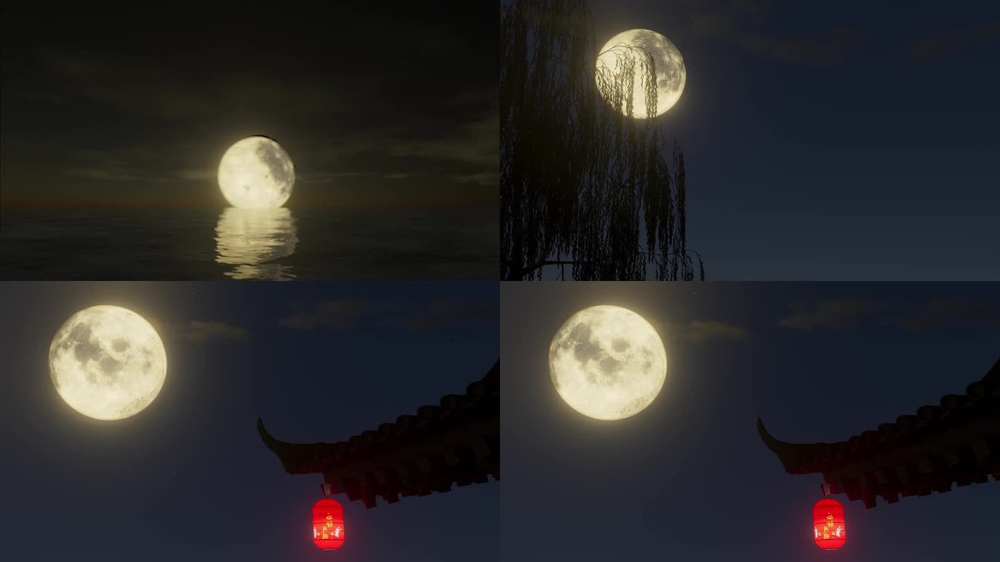 中国风月亮圆月