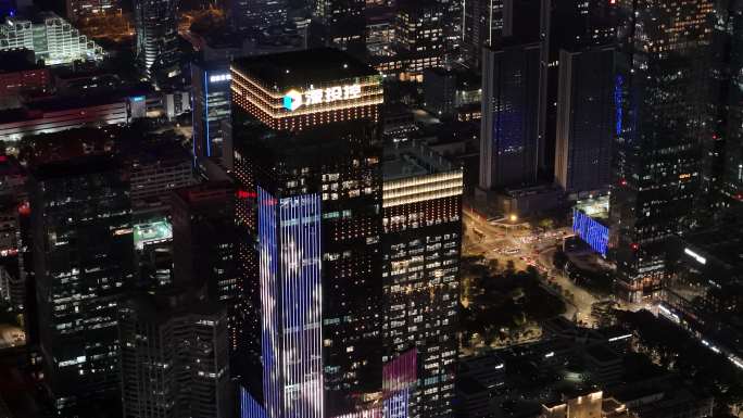 深圳南山区高新园深投控夜景空镜