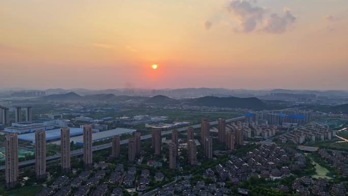 日落 日出 城市 航拍 城市宣传 大气