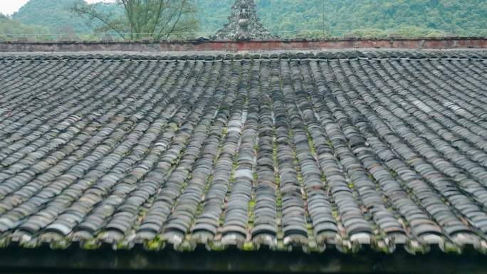 航拍峨眉山伏虎寺