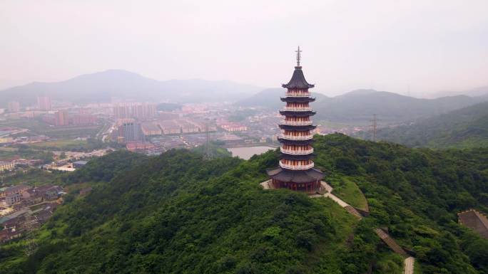 舟山六横岛黄荆禅寺航拍