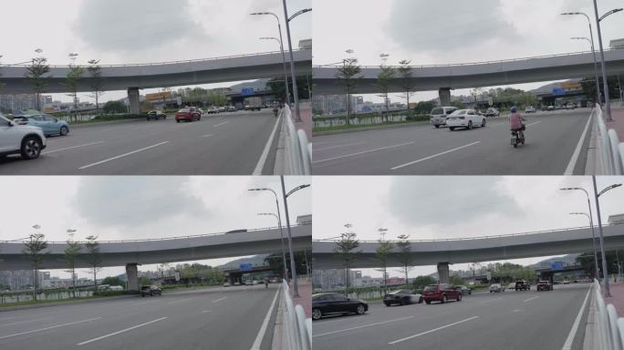 8K实拍，广州下午广汕路上宽阔快速的路况