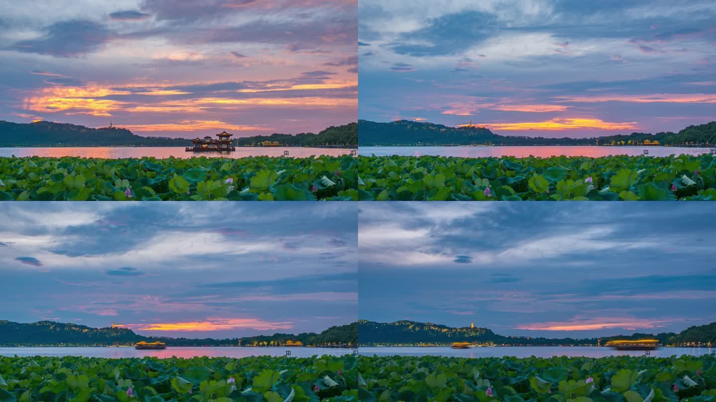 杭州西湖著名景点宝石流霞