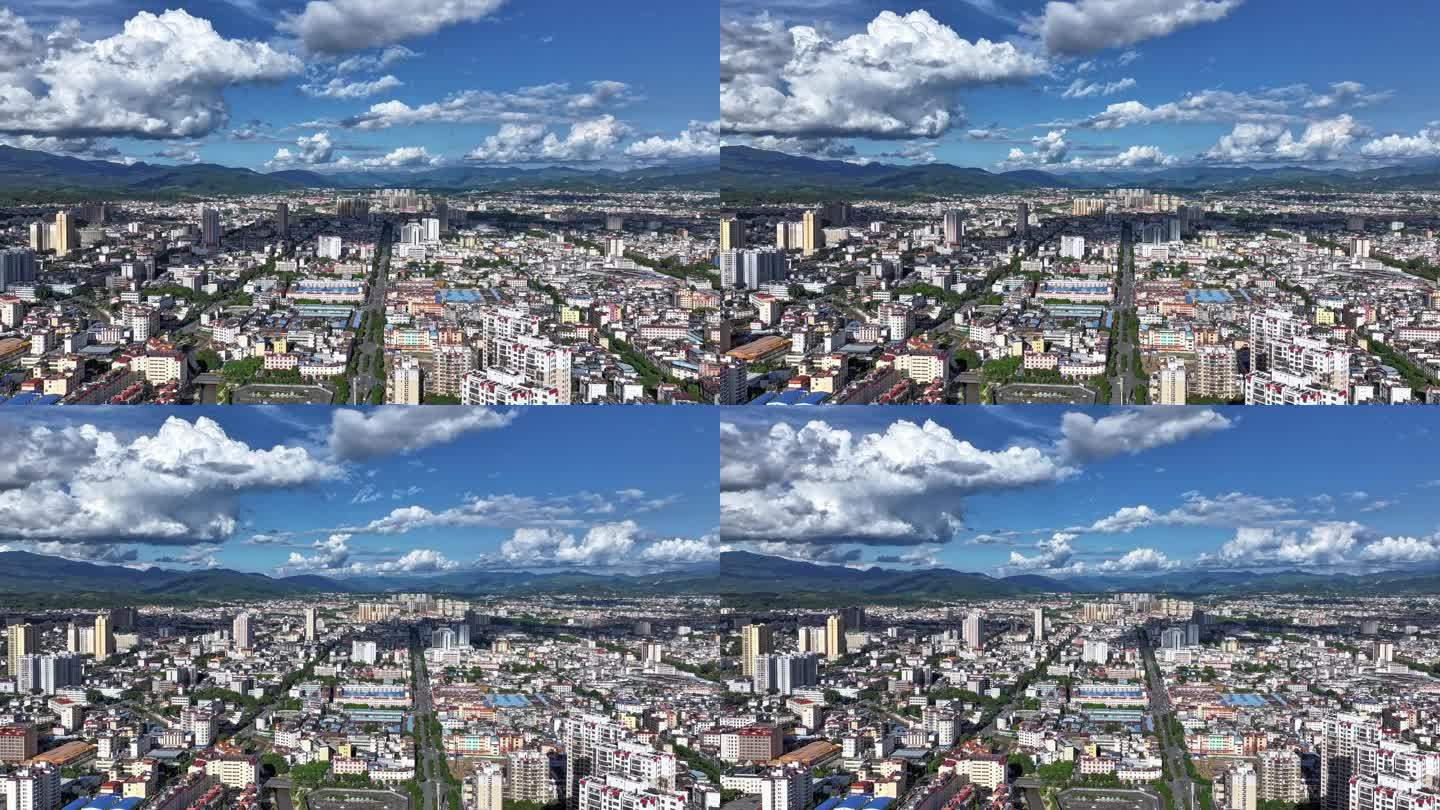云南德宏州瑞丽市城市轨迹延时风景