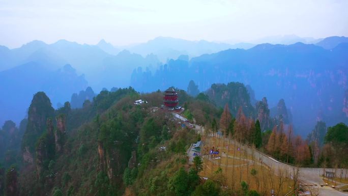 湖南张家界云海山峰