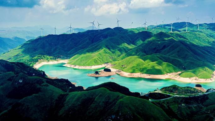 桂林天湖自然风光航拍视频