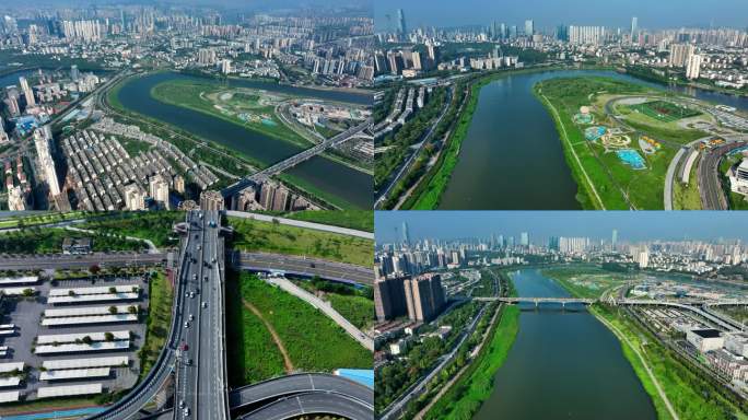 长沙浏阳河大桥 中国V谷