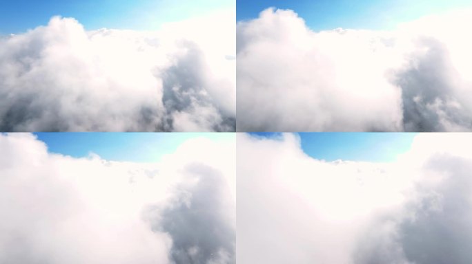 自然风光 日出云海 高空穿云 穿过云海