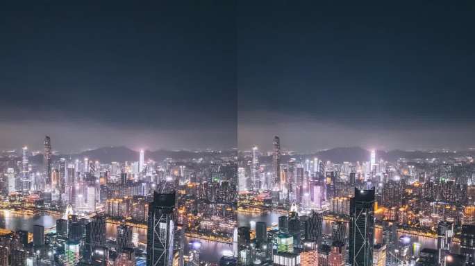 竖屏版素材 航拍广州 延时摄影 广州夜景