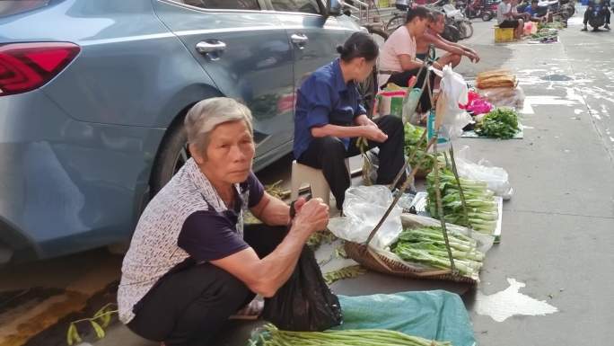 菜市场集市生活商业菜市场摆卖小商小贩地摊