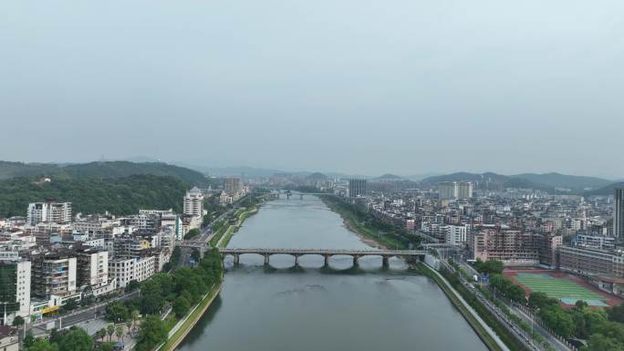 南平市建阳区航拍福建城市建筑高空俯拍鸟瞰