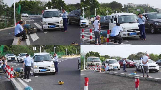 车祸现场打电话报警（4K50帧）