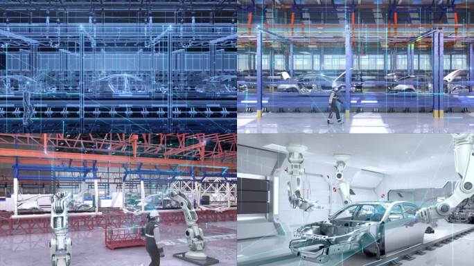 全息工厂工业车间智慧智能生产机械制造科技