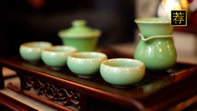 品茶喝茶泡茶 传统茶文化茶叶茶艺冲茶国风