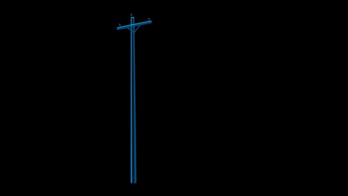 电塔 信号塔 电线杆蓝色科技通道素材