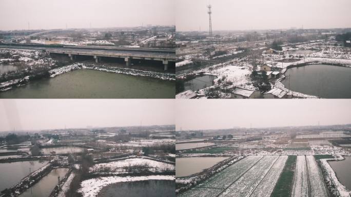 火车冬天雪景氛围感怀旧空镜头