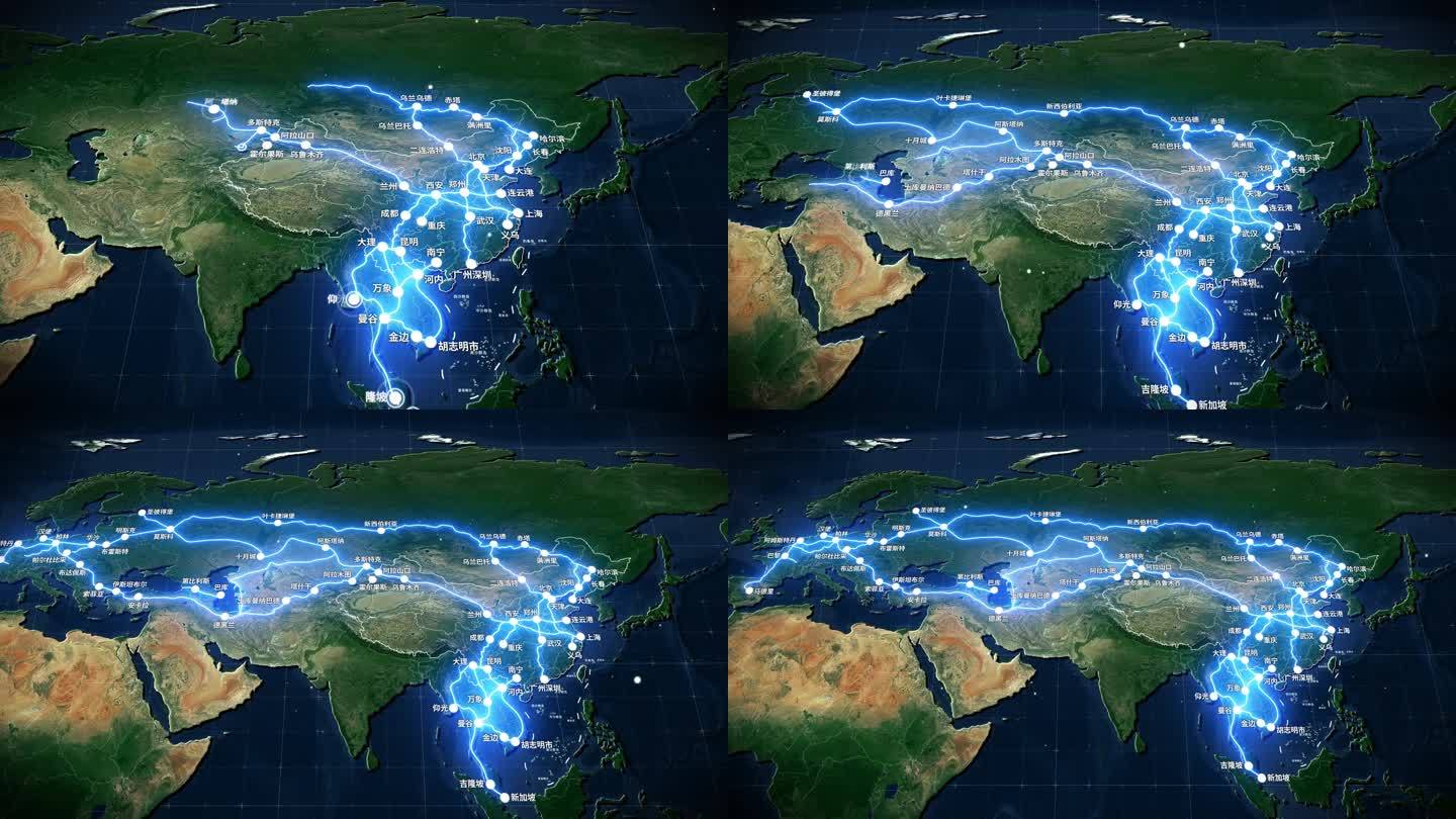 中欧班列-泛亚铁路-亚欧大陆桥地图2