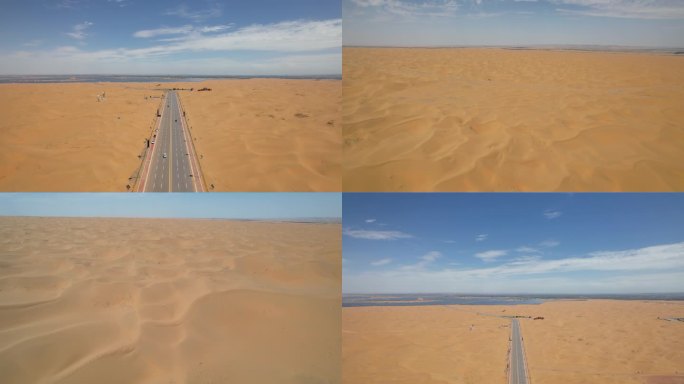 沙漠中的道路 沙漠旅游