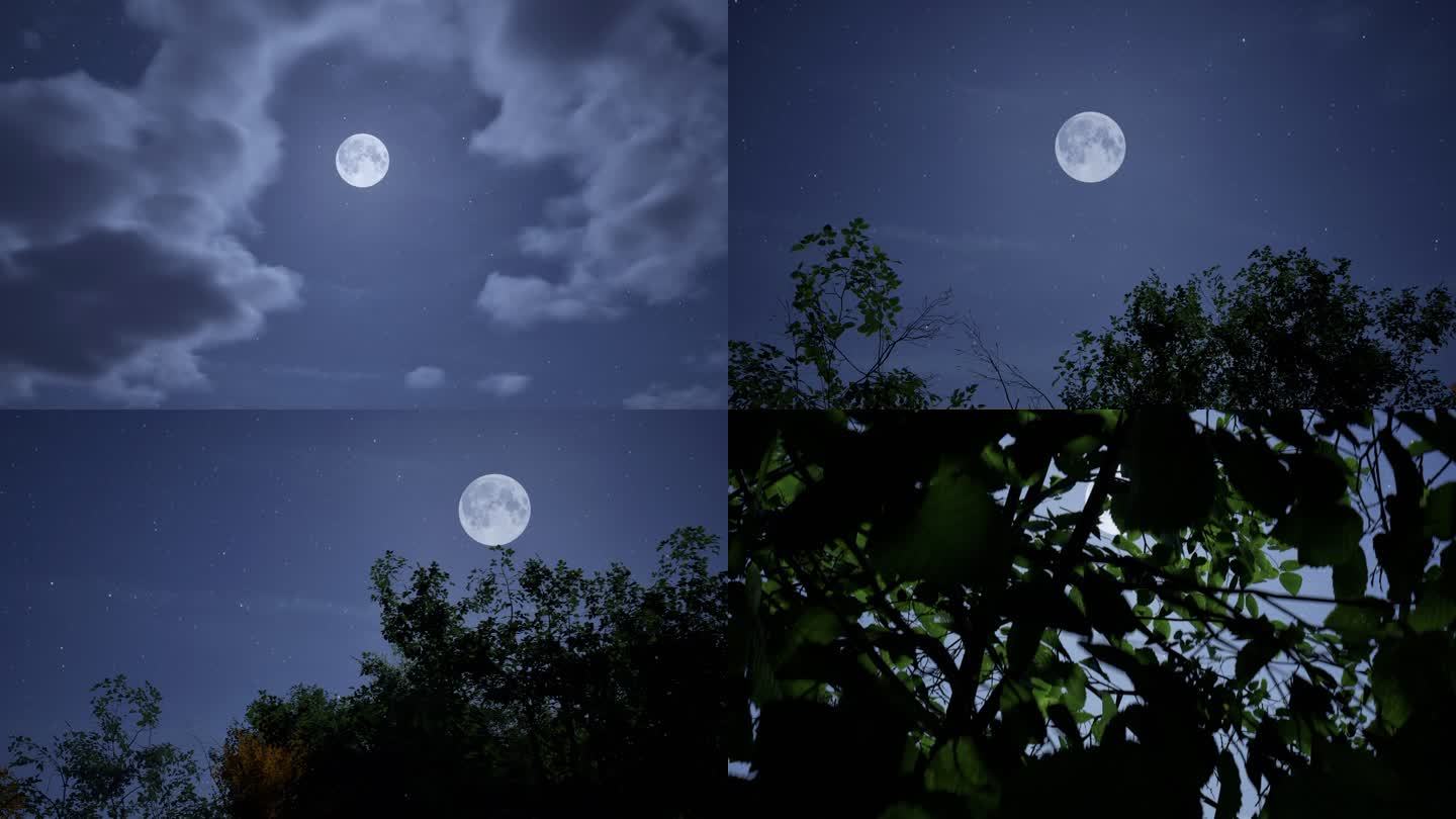 夜晚十五的月亮