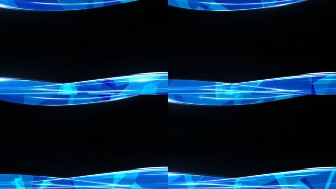 蓝色光线条边框通道循环视频遮罩
